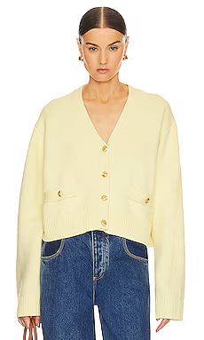 Helsa Dawes Cardigan in Pale Yellow from Revolve.com | Revolve Clothing (Global)
