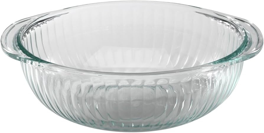 Pyrex Serveware 2-Qt Sculpted Bowl, Clear | Amazon (US)