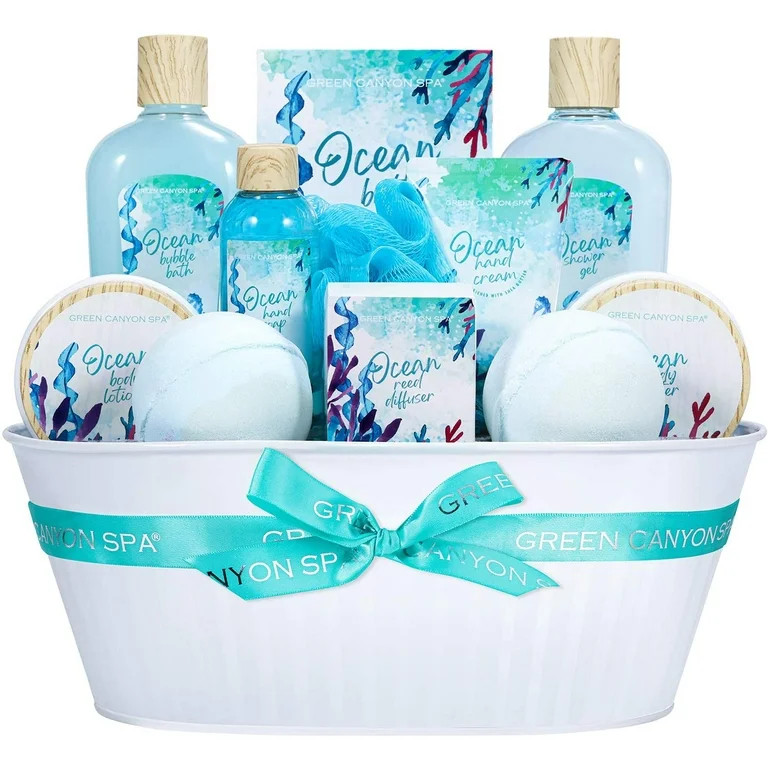 Bath Gift Baskets for Women - 12 Pcs Ocean Spa Gift Sets, Luxury Holiday Birthday Gifts for Her | Walmart (US)