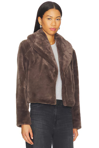Cropped Faux Fur Coat in Full Steam | Revolve Clothing (Global)