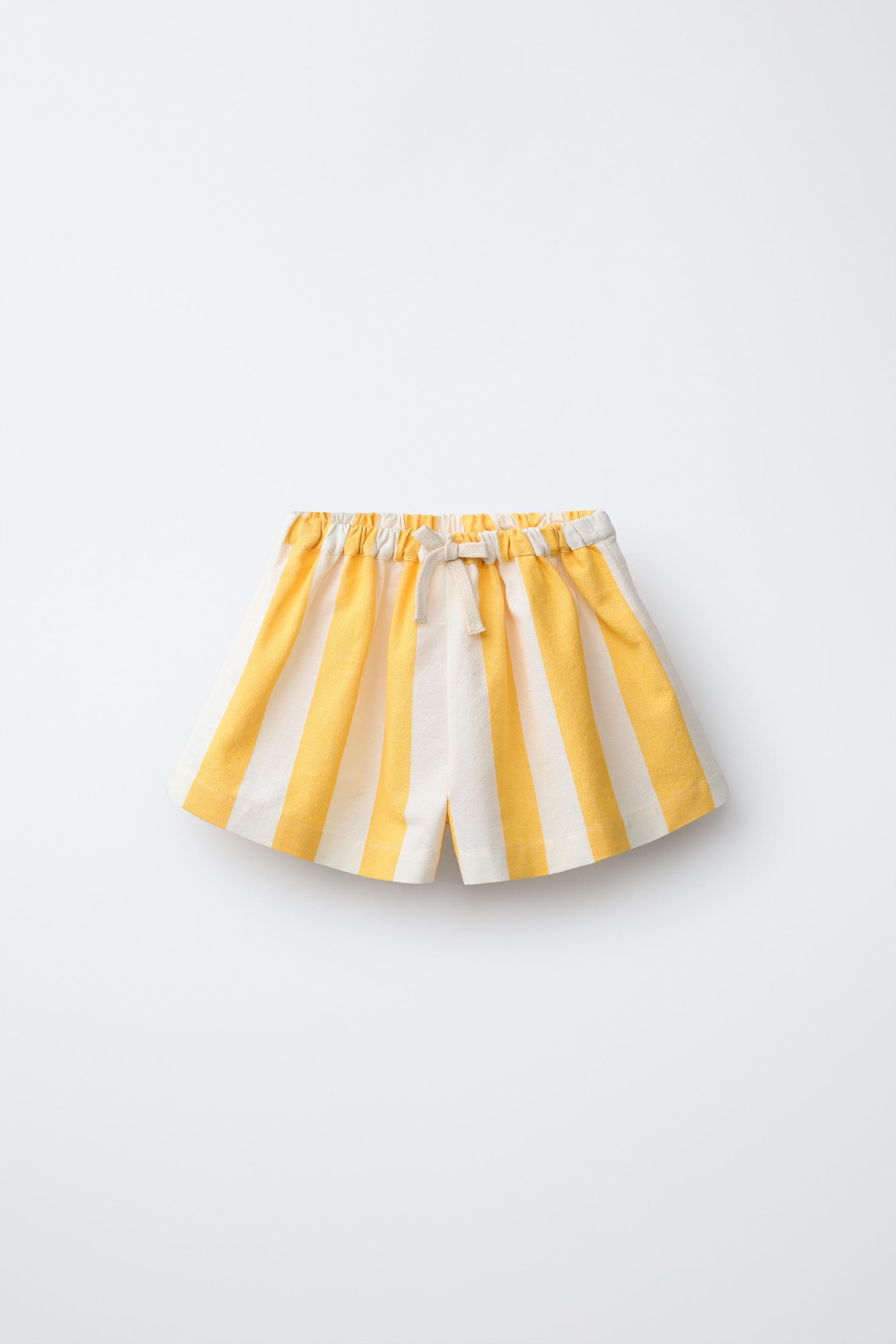CASA LAWA X ZARA KIDS STRIPED WIDE-LEG SHORTS | Zara US