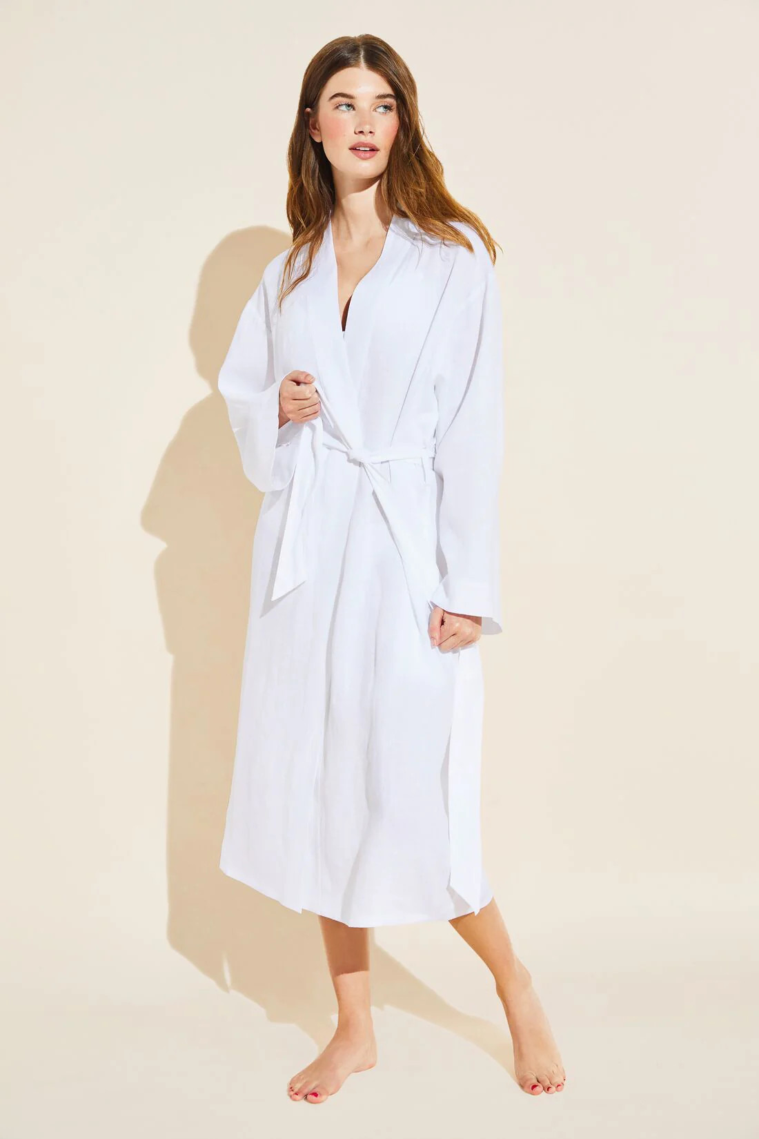 Long Linen Robe | Eberjey