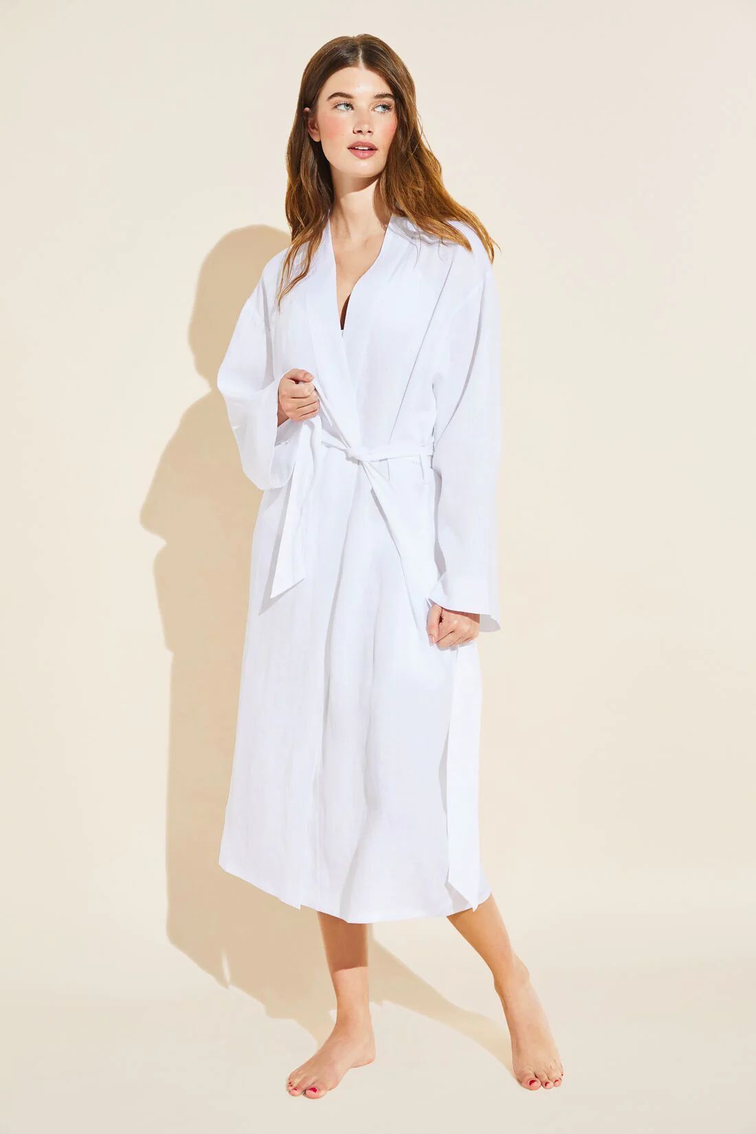 Long Linen Robe | Eberjey