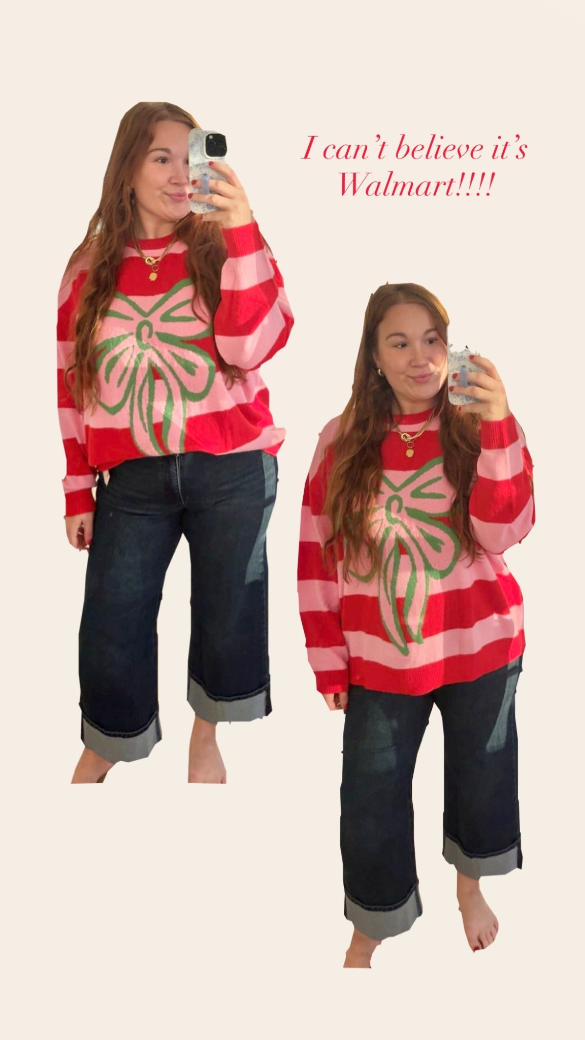 Trust me when I say that this sweater, Jean combo is comfy and cute!!! 

The sweater is currently sold out, but it’s so good. I would watch for it to come back in stock and these jeans are every mom’s dream jeans. They suck you in and not uncomfortably and also are the cutest fit.!!!