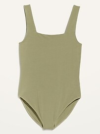 Fitted Sleeveless Square-Neck Bodysuit for Women | Old Navy (US)
