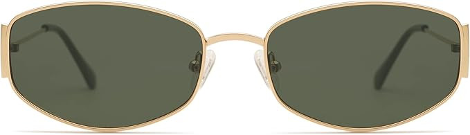 Appassal Retro Oval Sunglasses For Women Men Hexagonal Rectangle Metal Frame Sun Glasses AP3625 | Amazon (US)