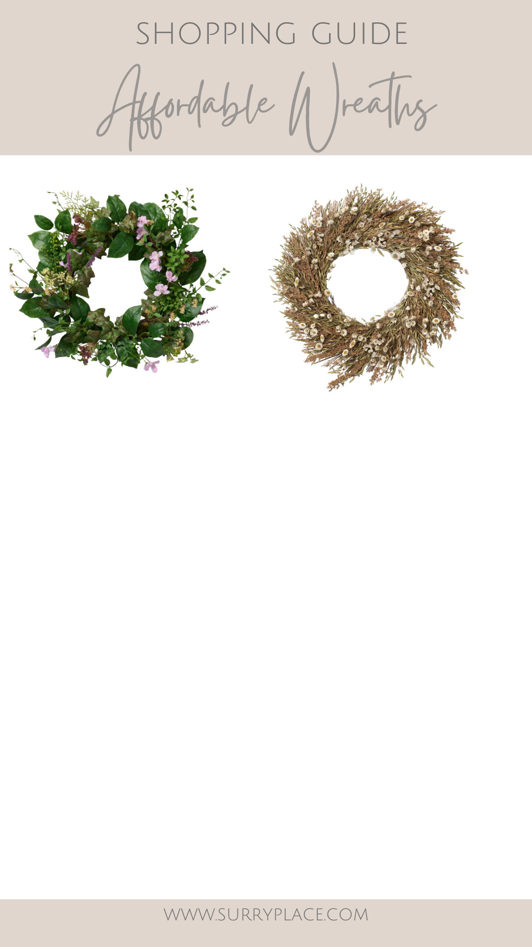 Affordable wreaths, spring decor 

 #LTKHome