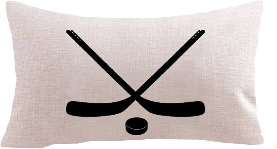 Sport Ice Hockey gift Cotton Linen Square Throw Waist Pillow Case Decorative Cushion Cover Pillow... | Amazon (CA)