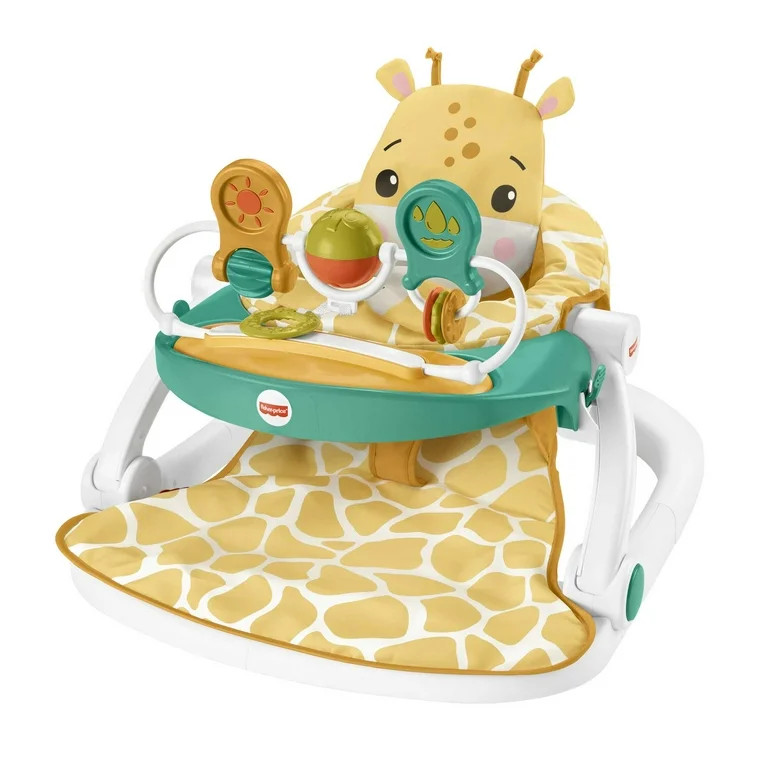 Fisher-Price Portable Baby Chairwith Snack Tray and Toy Bar, Premium Sit-Me-Up Seat, Giraffe | Walmart (US)