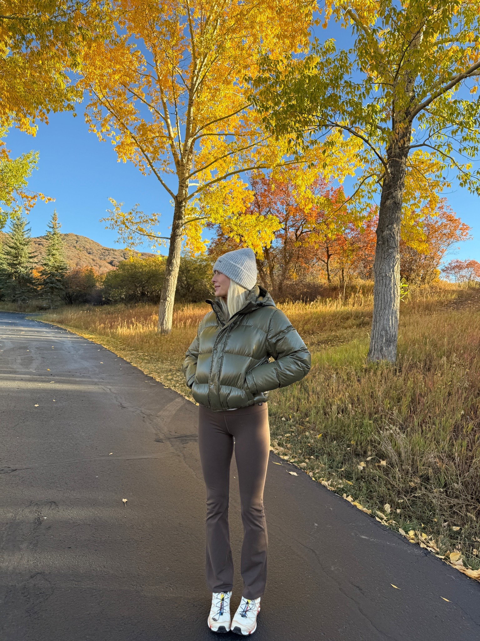 Aspen outfit: Wearing a size small jacket, size 4 top (color: Heathered Core Ultra Light Grey) size small pants, shoes are tts!

#kathleenpost hiking outfit, winter activewear outfit, cold weather style, activewear outfit, athleisure

#LTKStyleTip #LTKActive
