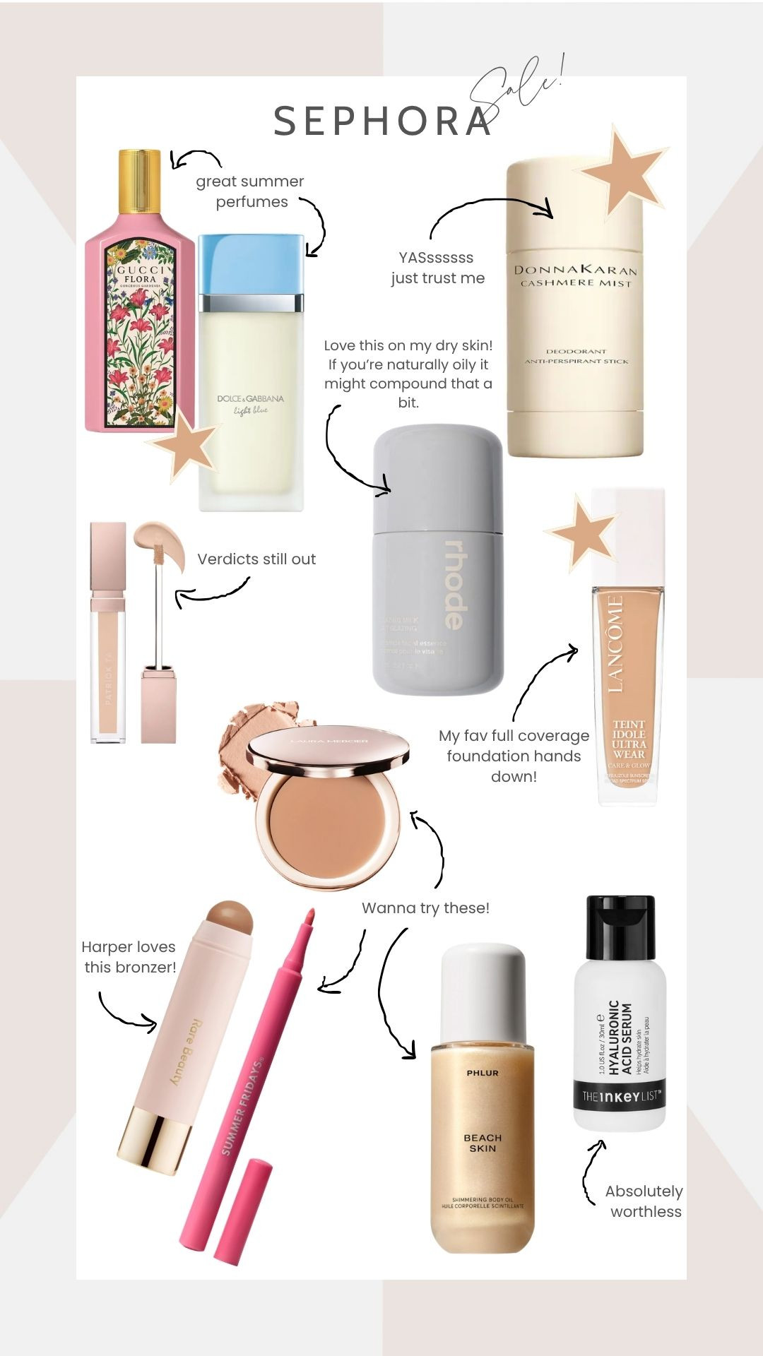 Spring Sephora Sale! Stock up all the favs you'll need to get you through summer. Light and floral perfumes, the BEST DEODERANT EVER, bronzers and easy foundations to keep you looking great even when it heats up. Use code: SPRINGSALE. (must have Rouge level account)

#Sephorasale  

 #LTKmomlife #LTKSaleAlert #LTKBeauty