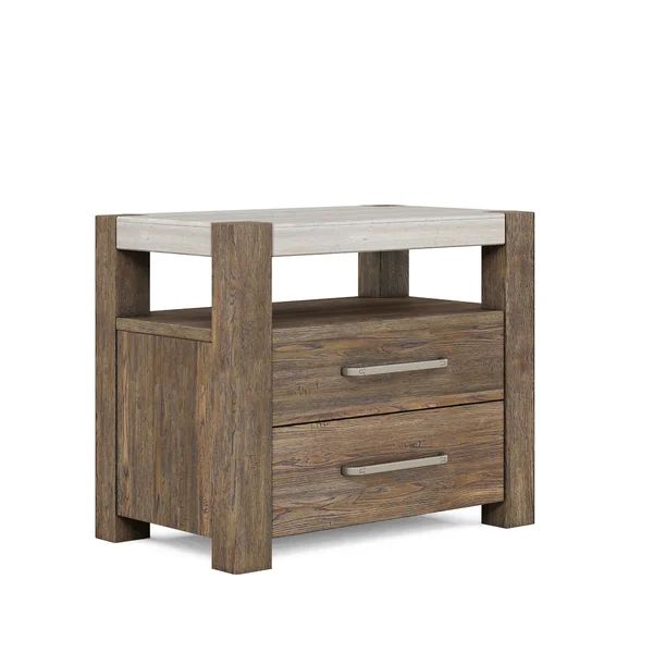 Canwick 2 - Drawer Solid Wood Nightstand in Brown | Wayfair North America