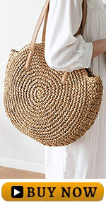 Straw Bag Women Straw Woven Tote Large Beach Handmade Weaving Shoulder Bag Handbag | Amazon (US)