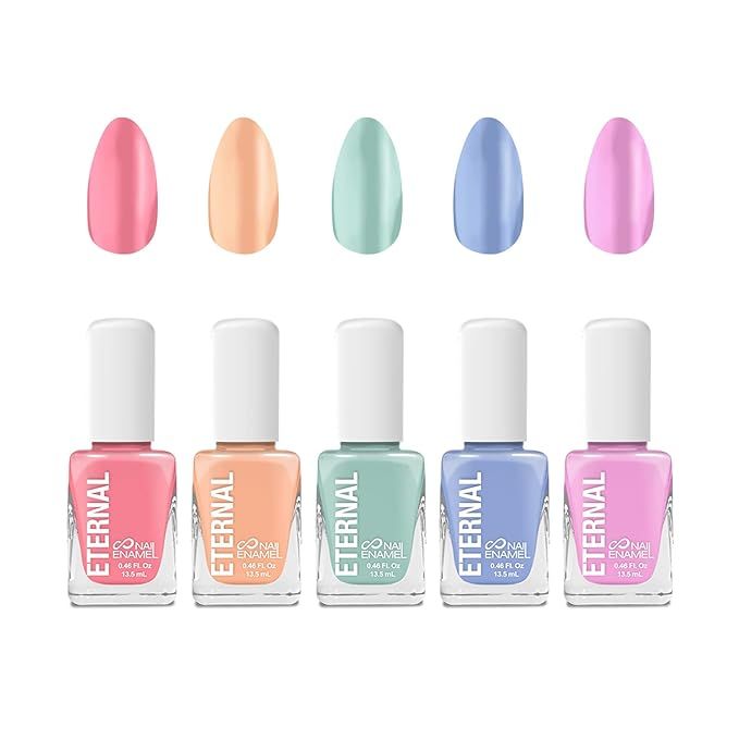 Nail Polish Set - Eternal 5 Piece Kit: Long Lasting, Quick Dry and Cruelty Free. Made in USA - 0.... | Amazon (US)