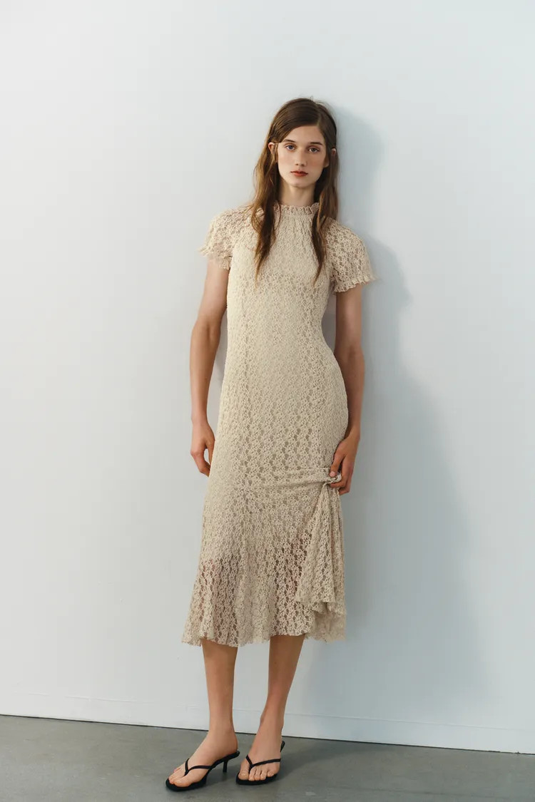 LACE MIDI DRESS | Zara US