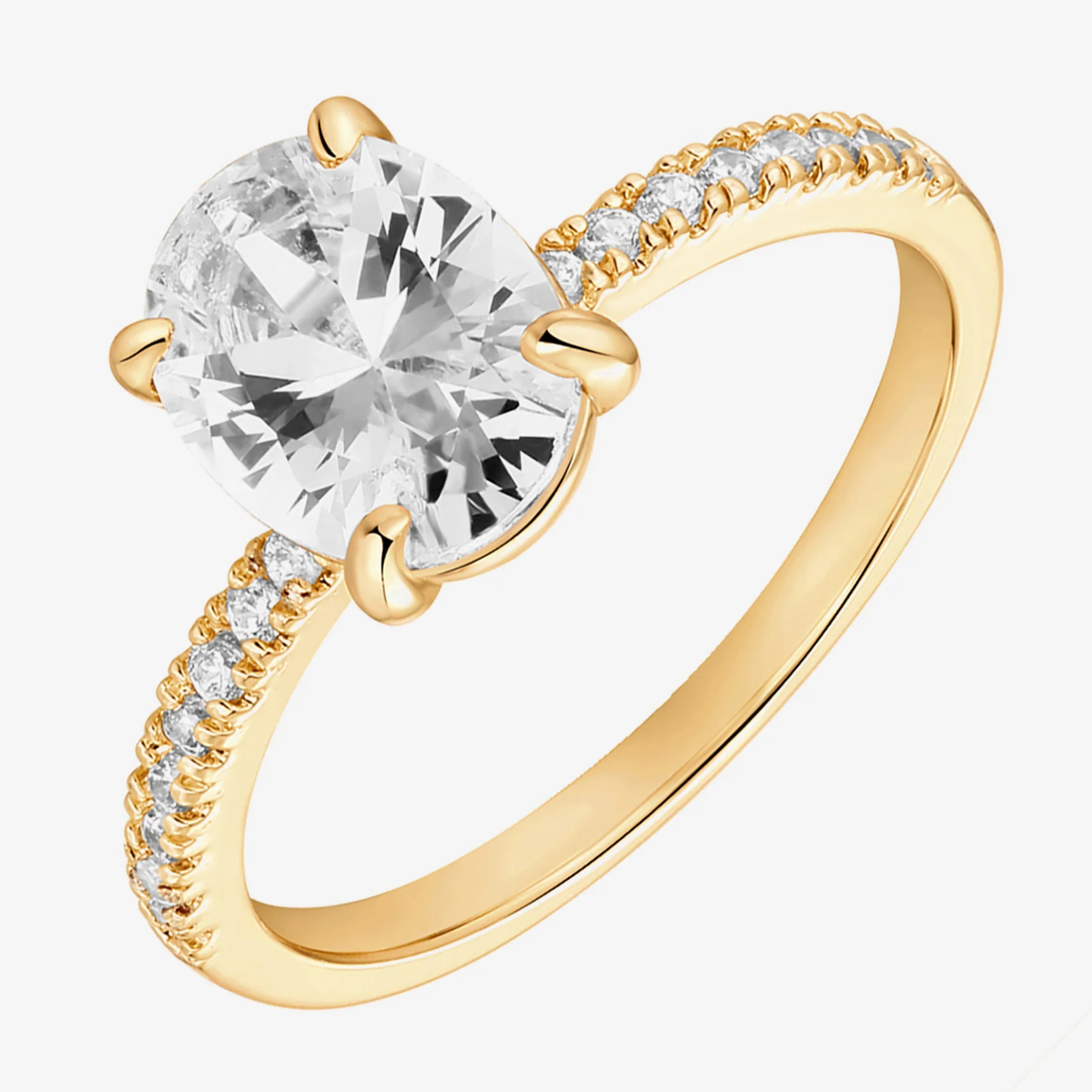 Azira Oval Ring â Yellow Gold / 5 | PAVOI