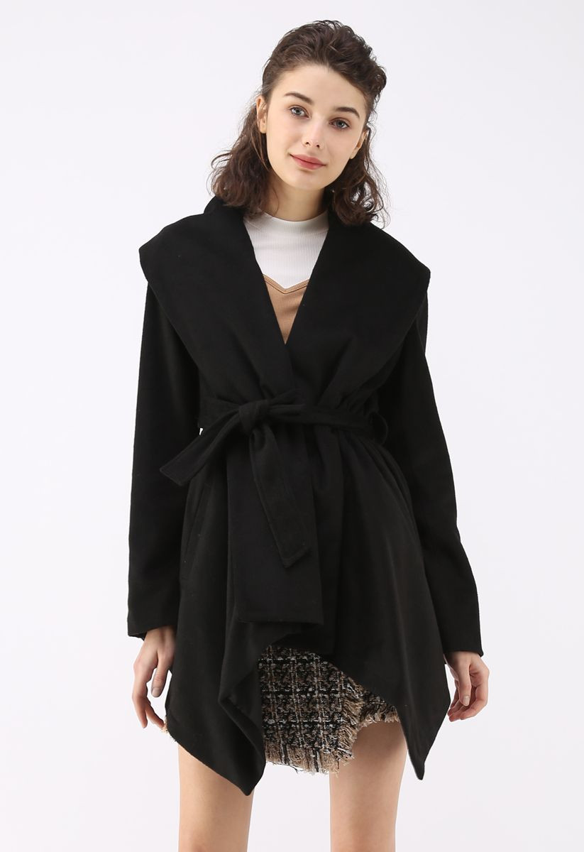 Prairie Rabato Coat in Black | Chicwish