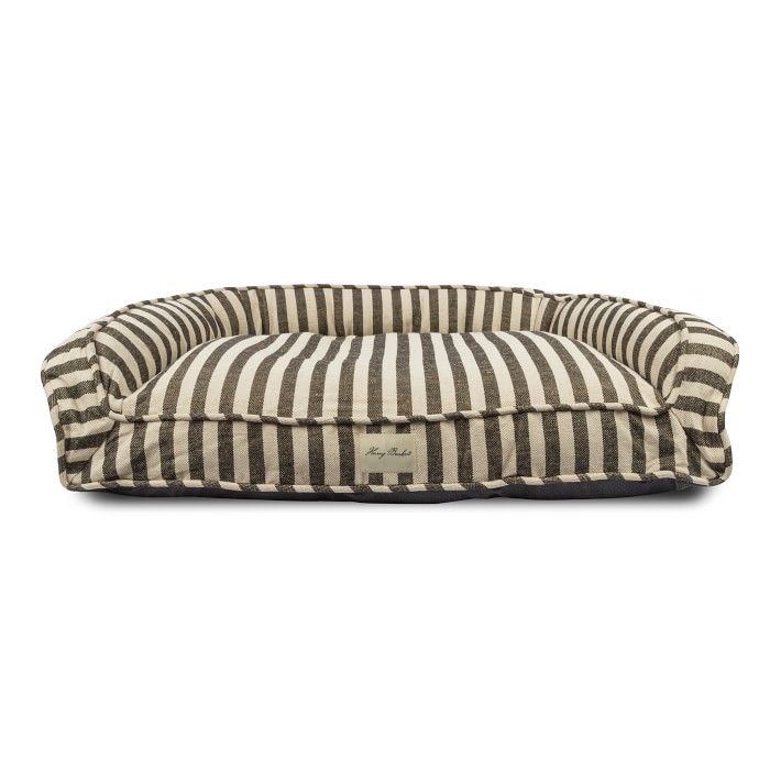 Harry Barker Vintage Stripe Dog Lounger, Medium, Black | Williams-Sonoma