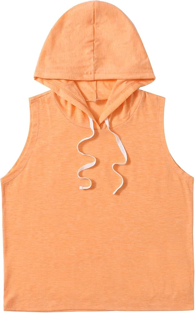 SweatyRocks Women's Summer Sleeveless Hooded Tank Top T-Shirt for Athletic Exercise Relaxed Breat... | Amazon (US)