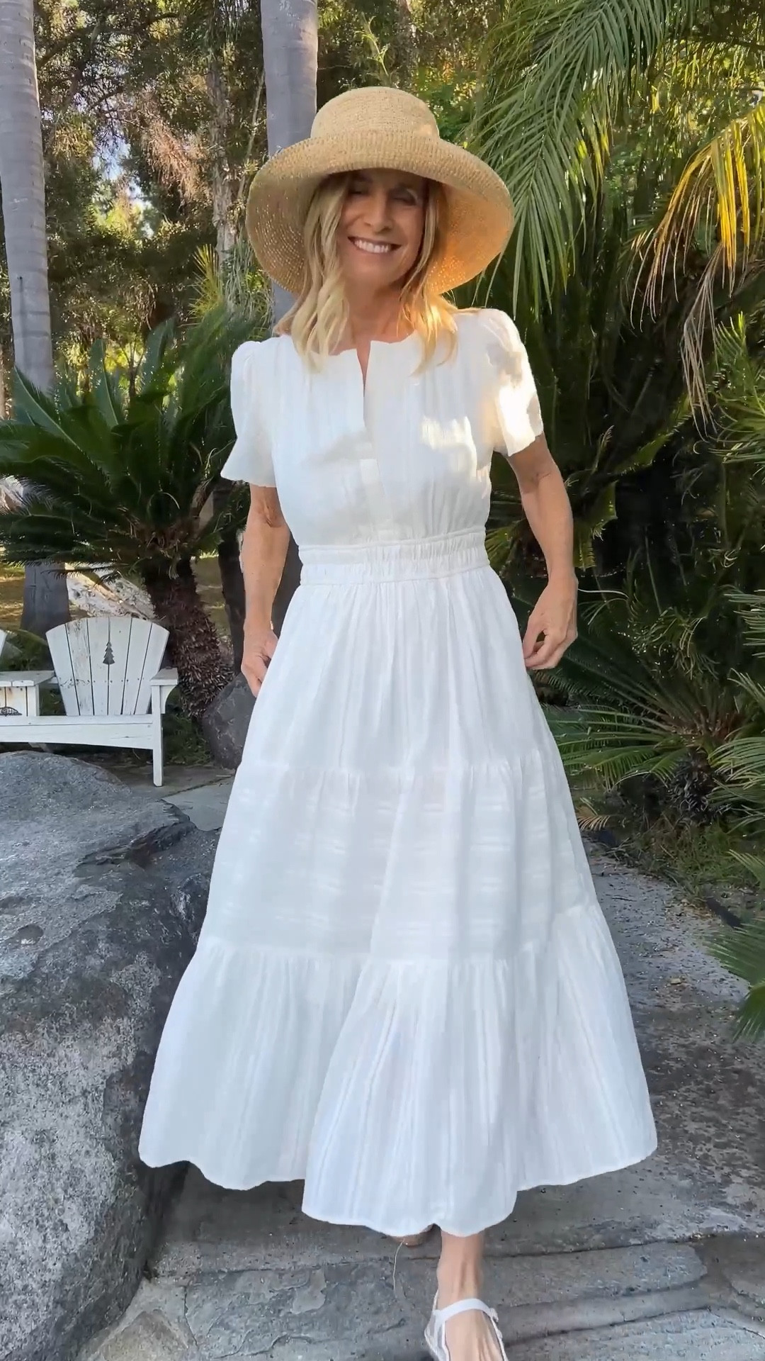 When the script says stroll on the beach! This white look for less Spring dress and cotton T-shirt set are the perfect spring looks! 

#LTKOver40 #LTKTravel #LTKSeasonal