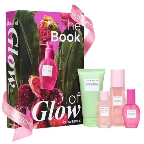 Glow Recipe The Book of Glow Skincare Ritual Set - 4-Step Korean Skincare Routine with New Prickly Pear Peptide Mucin, Best-Selling Watermelon Toner, Cleanser & Moisturizer in Display-Worthy Gift Box | Amazon (US)