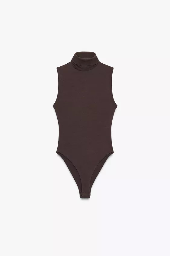 BASIC HIGH NECK BODYSUIT | Zara US
