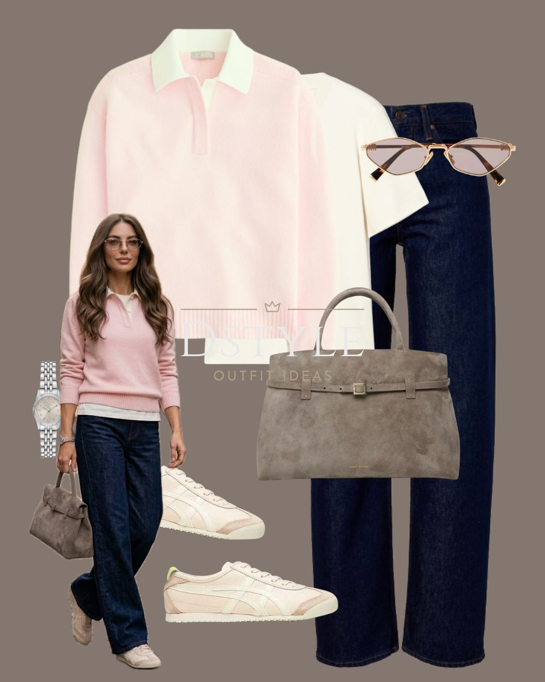 This collared polo sweater paired with dark wash jeans is the ultimate "polished but casual" uniform. It’s giving effortless chic for a coffee date or school run 🌸 

 

#LTKootd #LTKWorkwear