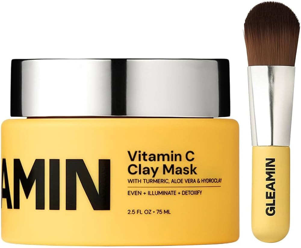 Gleamin Vitamin C Clay Mask for Dark Spots,10-Minutes Turmeric Clay Face Mask Skin Care, Deep Cle... | Amazon (US)