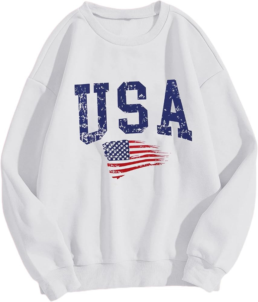 Avanova Women's Graphic Letter Print Long Sleeve Pullover Sweatshirt Loose Top | Amazon (US)