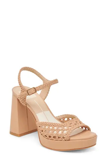 Dolce Vita Peyton Platform Sandal in Cafe Woven Stella at Nordstrom Rack, Size 5 | Nordstrom Rack
