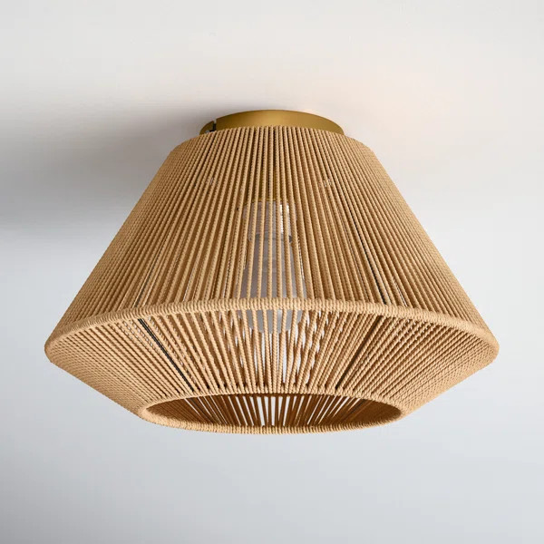 Eirene Rattan Flush Mount | Wayfair North America