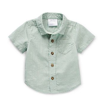 new!Okie Dokie Baby Boys Short Sleeve Button-Down Shirt | JCPenney