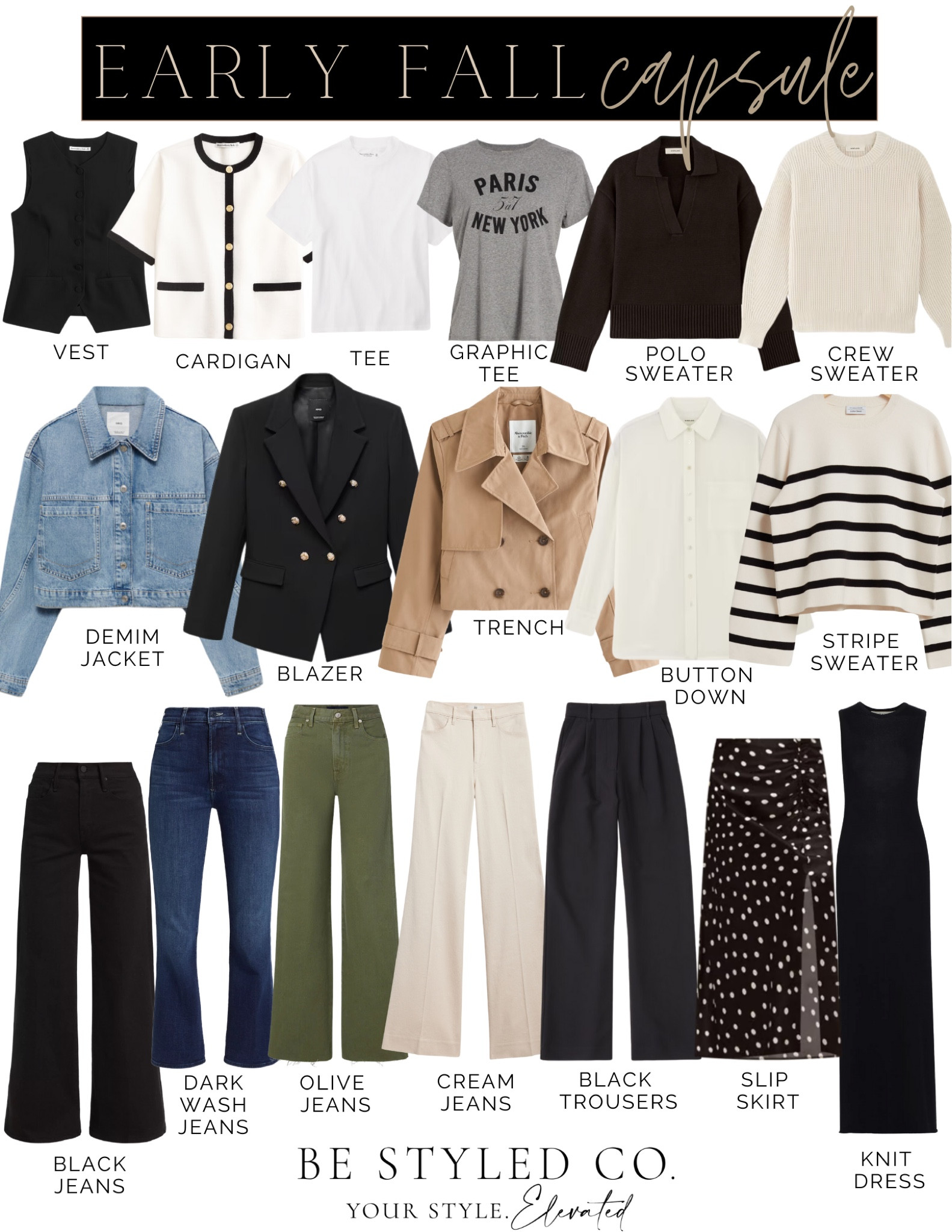 Our early fall capsule is here! Items will sell out - this is the core items- shoes and accessories and more options in each category (high/ low finds) in other posts! 

#LTKOver40 #LTKFindsUnder100 #LTKStyleTip