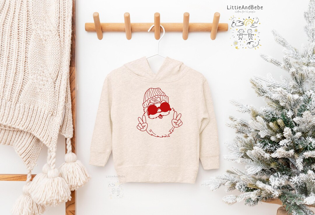Santa Hoodie, Sweatshirt and Shirt for Kids, Funny Boho Christmas Outfit for Boys, Christmas Swea... | Etsy (US)