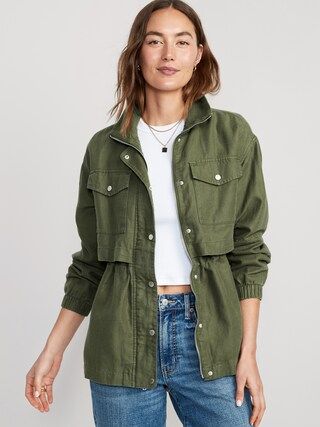 Mid-Length Utility Jacket for Women | Old Navy (CA)