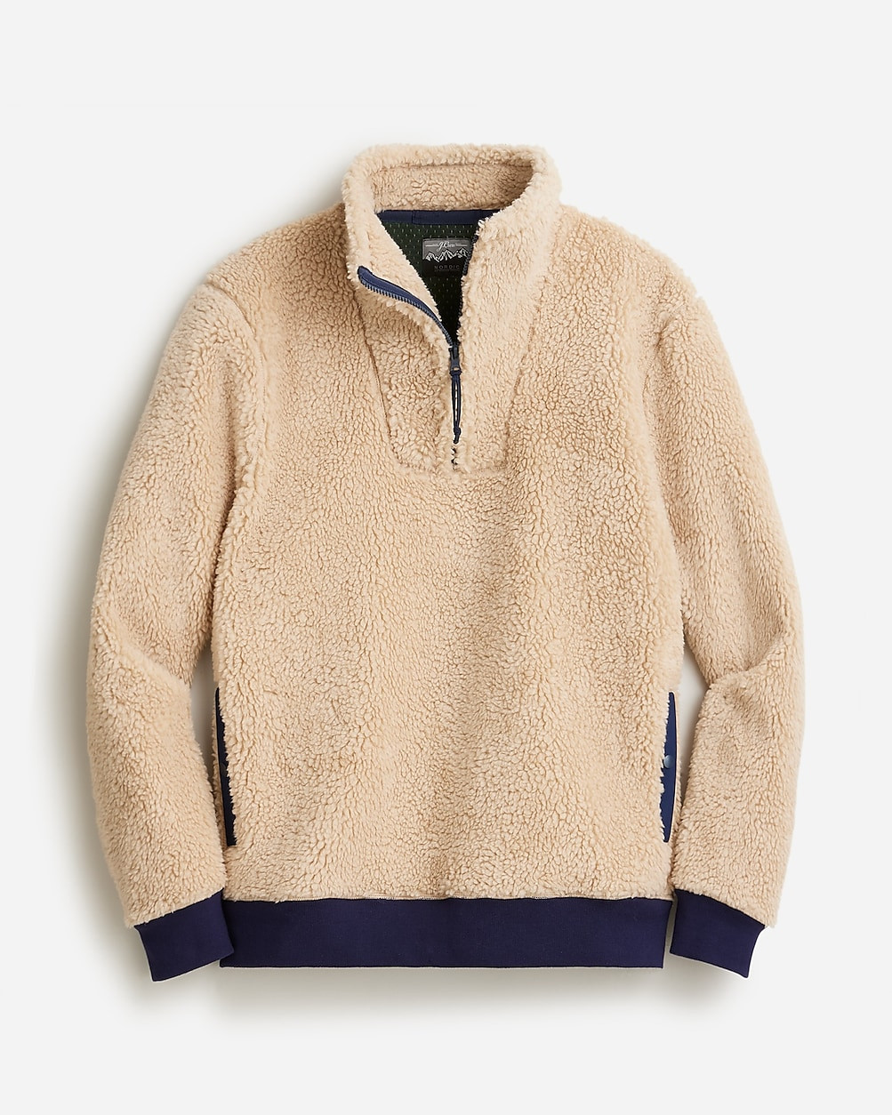 Nordic sherpa fleece half-zip pullover | J. Crew US
