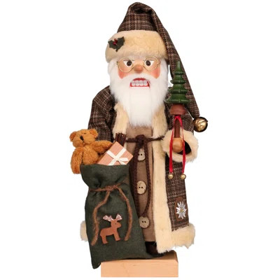 Christian Ulbricht Premium Nutcracker - Santa Claus In Brown Checkered Coat | Wayfair North America