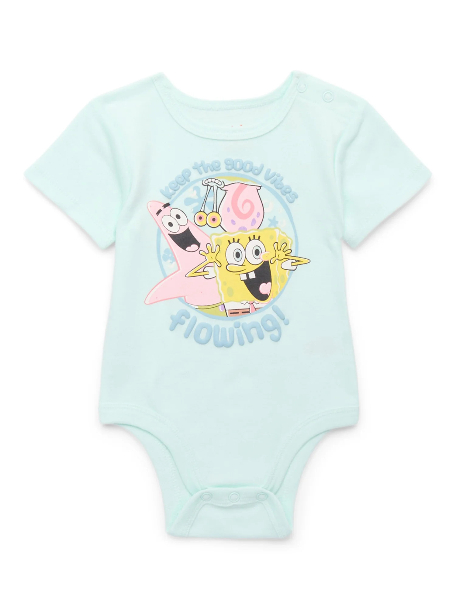SpongeBob SquarePants Baby Bodysuits, 2-Pack, Sizes 0/3 Months-24 Months | Walmart (US)