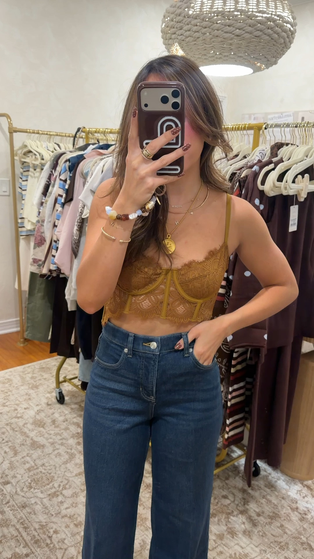 Wearing a size small in the top and a size small in the jeans you can use my code LAURENASHLEYXSPANX to save on your first order for the jeans