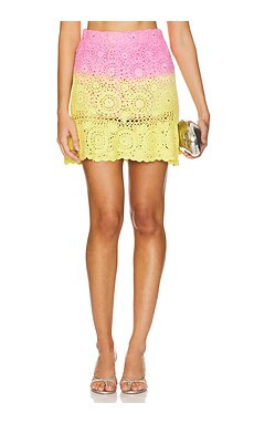 Maaji Aitana Skirt Crochet in Pink from Revolve.com | Revolve Clothing (Global)