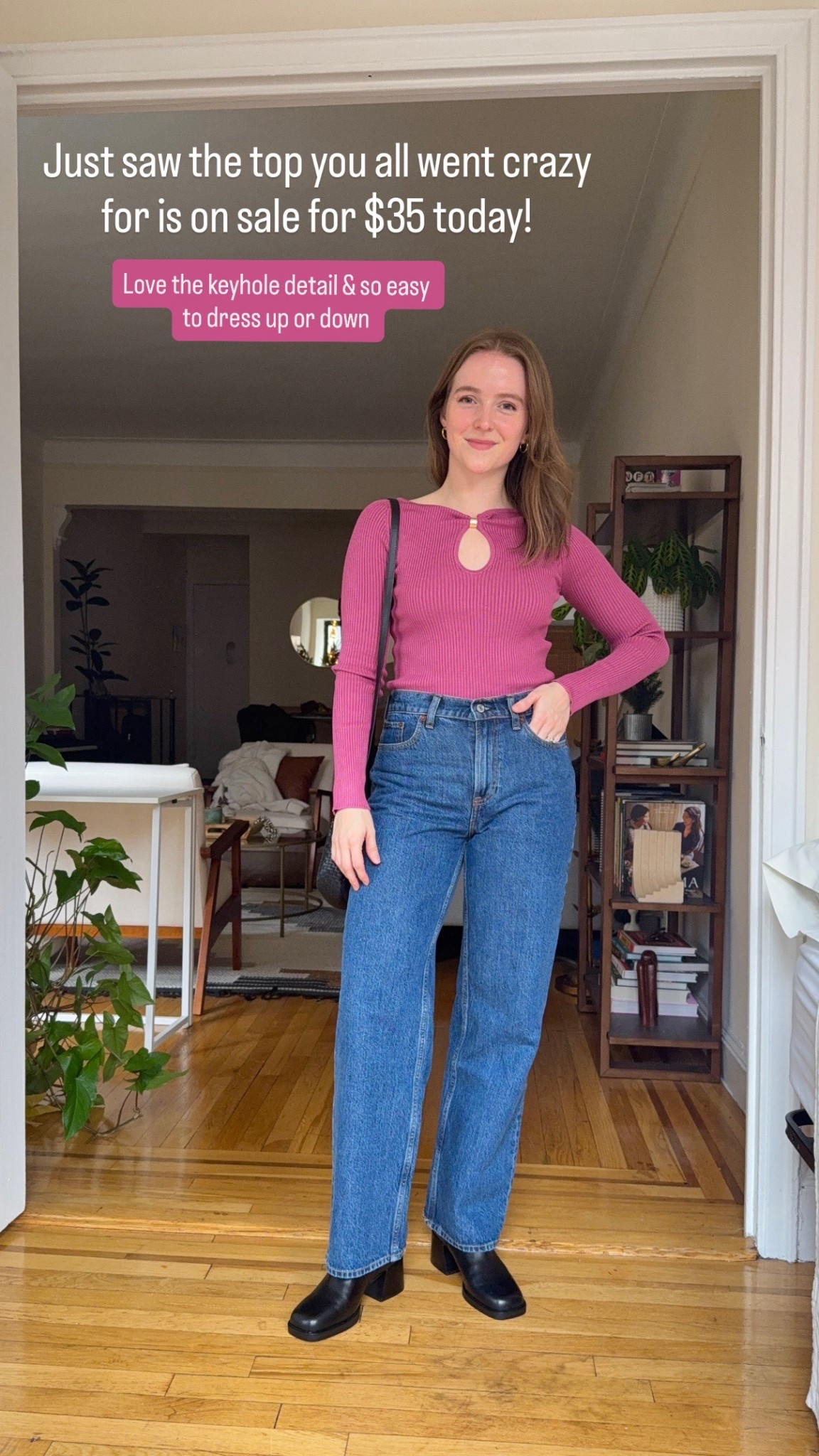 The $35 keyhole top you all went crazy for!
Paired with our favorite loose jeans also on sale 
10k step tested boots 


#LTKootd #LTKPetite #LTKSaleAlert