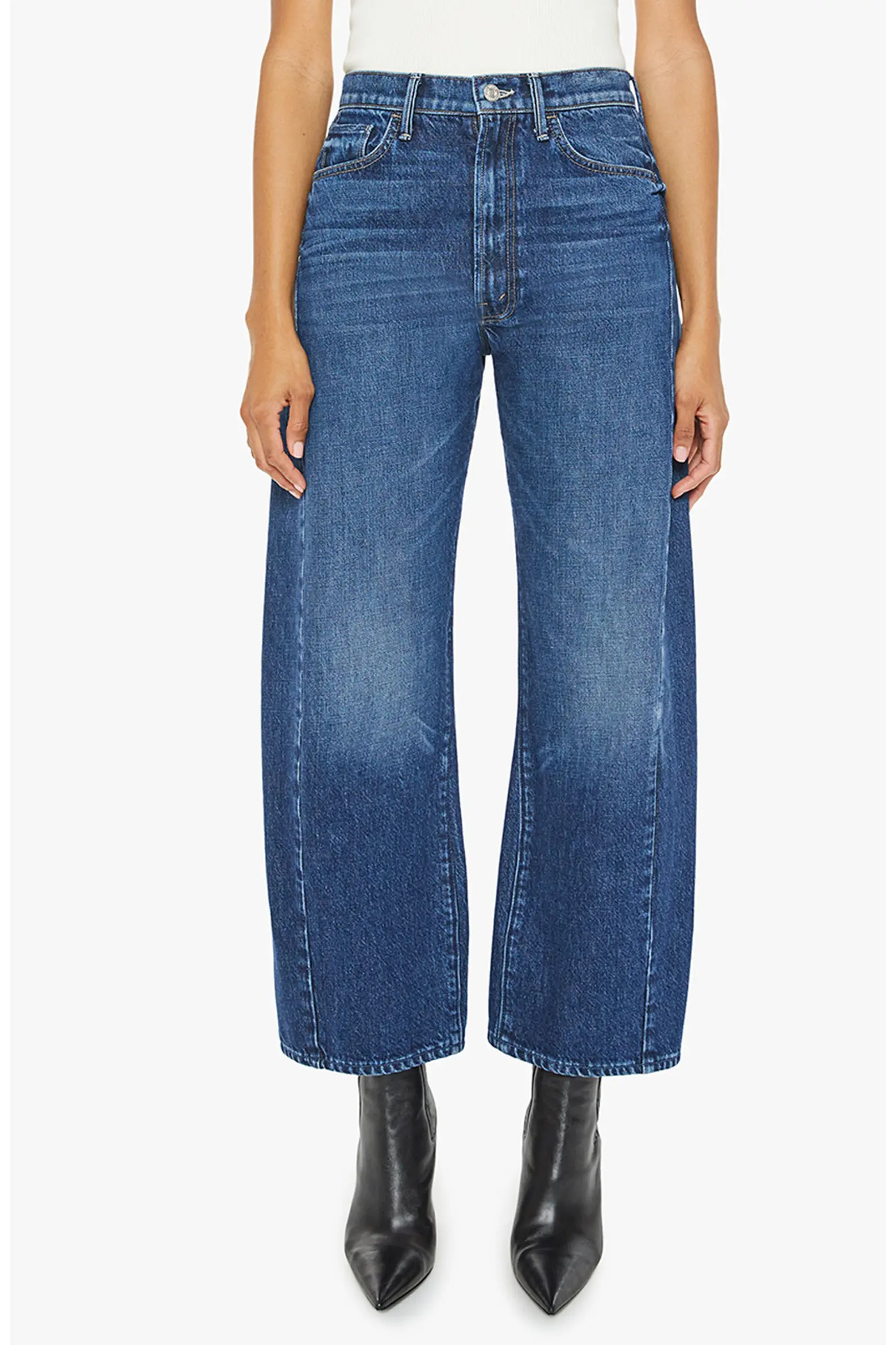 MOTHER The Half Pipe Flood High Waist Ankle Wide Leg Jeans (Women) | Nordstrom | Nordstrom