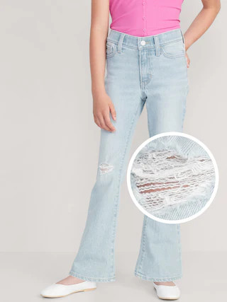 High-Waisted Built-In Tough Ripped Flare Jeans for Girls | Old Navy | Old Navy (US)