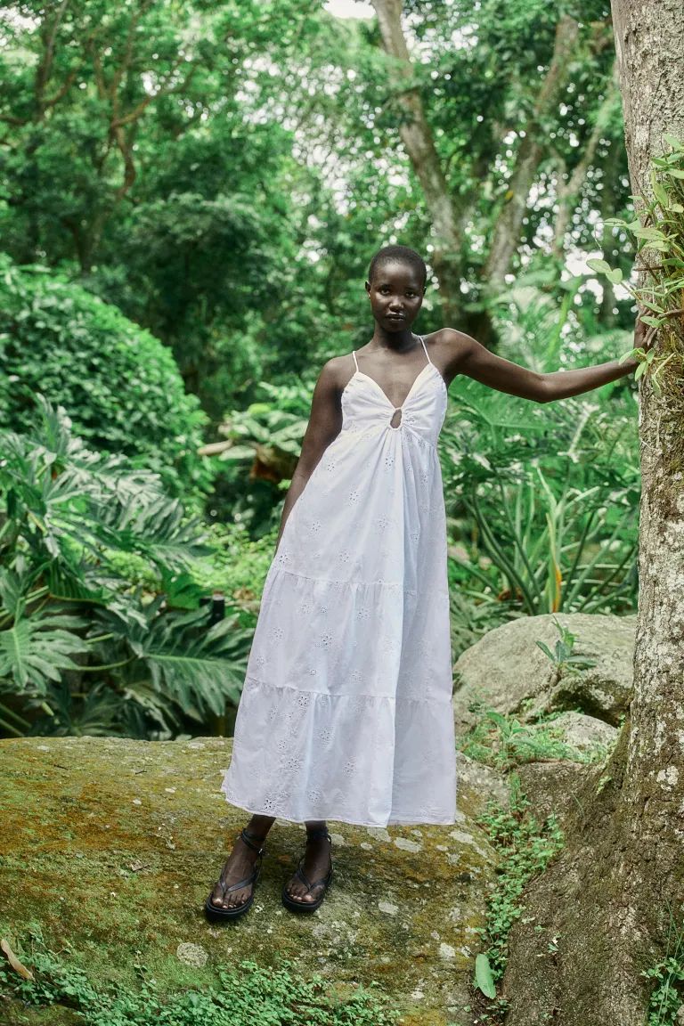 Dress with Eyelet Embroidery | H&M (US + CA)