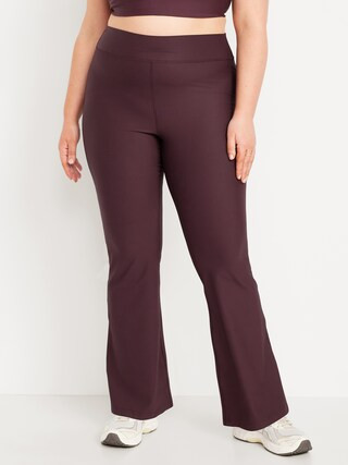 Extra High-Waisted PowerSoft Rib Flare Leggings | Old Navy (US)