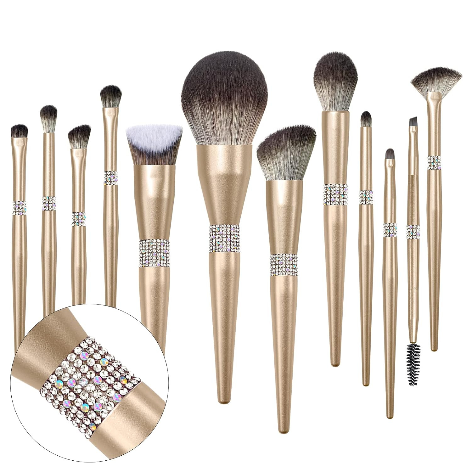 LORYP Makeup Brushes Set -Premium Synthetic Foundation Concealer eyeliner eyebrow Contour Diamond... | Amazon (US)
