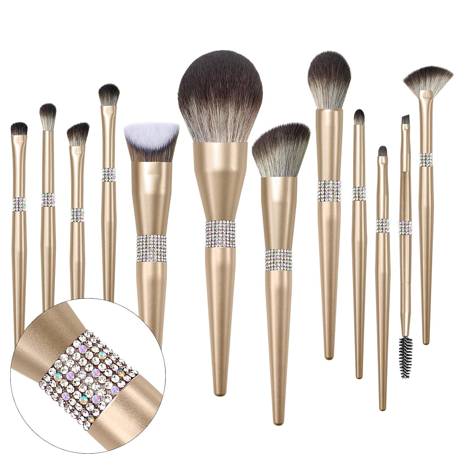 LORYP Makeup Brushes Set -Premium Synthetic Foundation Concealer eyeliner eyebrow Contour Diamond... | Amazon (US)
