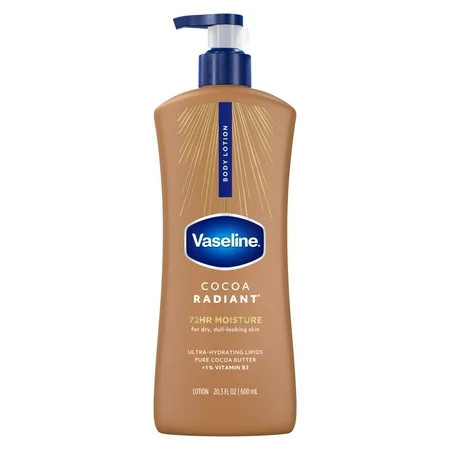 Vaseline Intensive Care Body Lotion for Dry Skin Cocoa Radiant Lotion Made with Ultra-Hydrating Lipids and Pure Cocoa Butter for a Long-Lasting, Radiant Glow, 20.3 fl oz | Walmart (US)