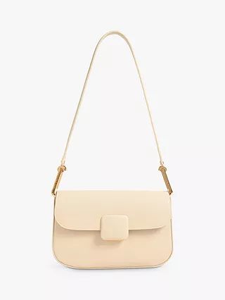 CHARLES & KEITH Koa Square Shoulder Bag, Beige | John Lewis (UK)