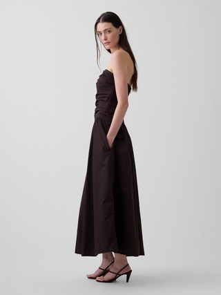 Poplin Drop-Waist Maxi Dress | Gap (US)